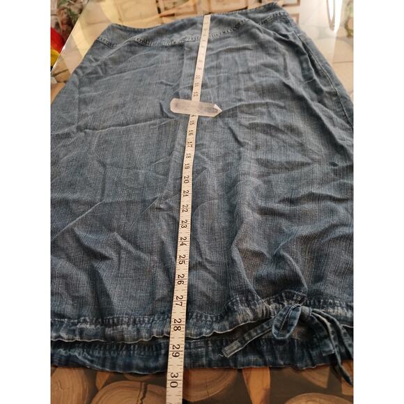 Standards & Practices Adjustable Hem Skirt Modern Women's Denim Tencel Large - Picture 6 of 9